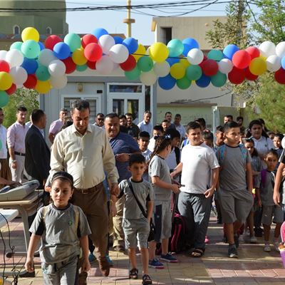ZAKHO STUDENTS ENJOY THEIR FIRST DAY AT SCHOOL